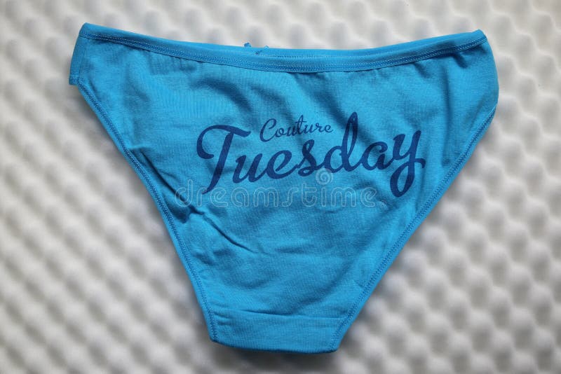 Viva La Saturday Blue Panties Stock Image - Image of saturday