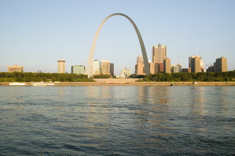 St. Louis, MO Skyline And Arch At Night Stock Photo - Image of photography, urban: 23148792