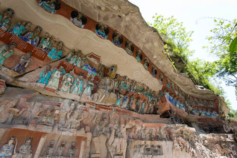 Dazu Rock Carvings stock image Dazu Rock Carvings stock image