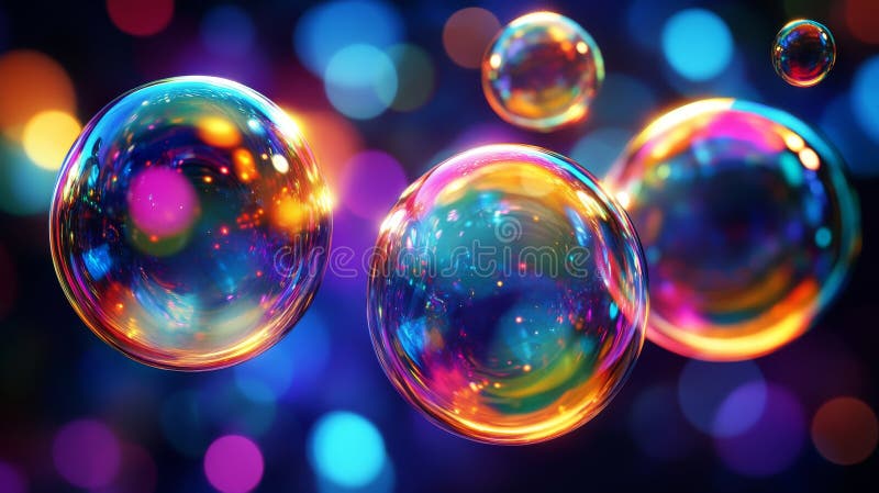A dazzling assortment of bubbles drifts against a mesmerizing setting of purple and azure, illuminated by soft light. Disco violet light stock images, royalty-free photos and pictures