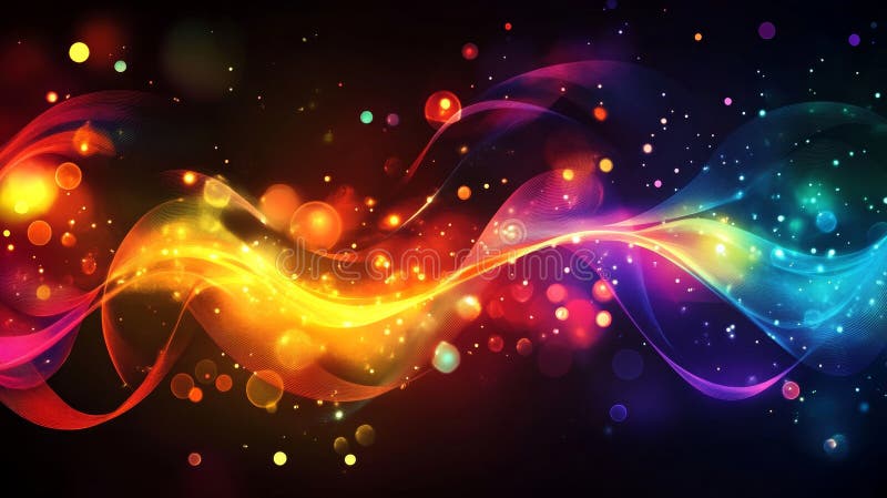 Dazzling display of colorful abstract lights creating a vibrant visual spectacle stock images