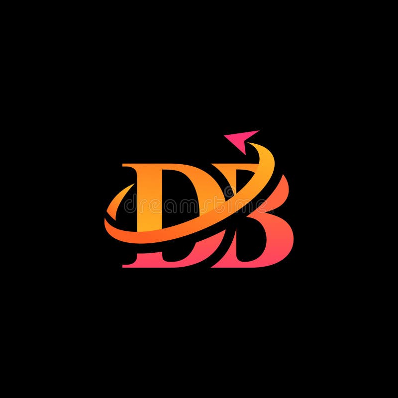 DB aerospace creative logo design vector illustration