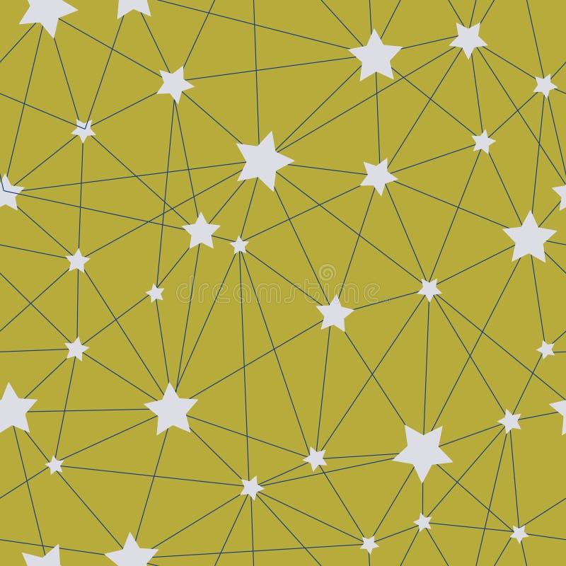 Seamless Vector Stars on Yellow background design Pattern. Great for Fabrics, Scrap booking, bullet journal, textiles, blankets, p