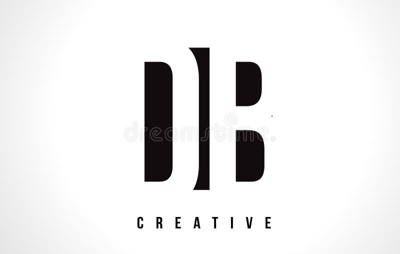 DB D B White Letter Logo Design with Black Square. DB D B White Letter Logo Design with Black Square Vector Illustration Template royalty free illustration DB D B White Letter Logo Design with Black Square. DB D B White Letter Logo Design with Black Square Vector Illustration Template royalty free illustration
