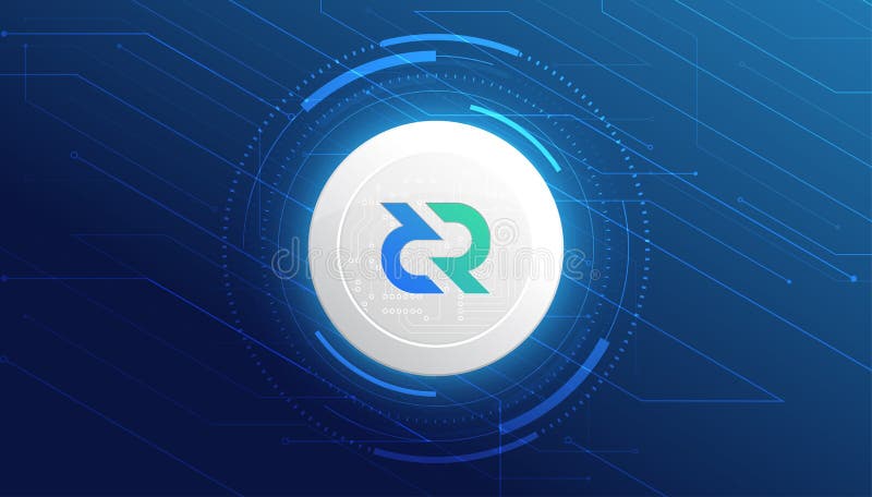 Dcr硬币加密货币概念横幅 向量例证