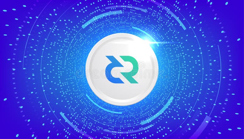 Dcr硬币加密货币概念横幅背景 库存例证