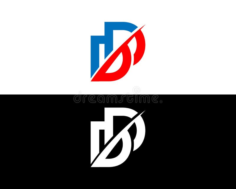 DD Letter Logo Design Icon stock illustration