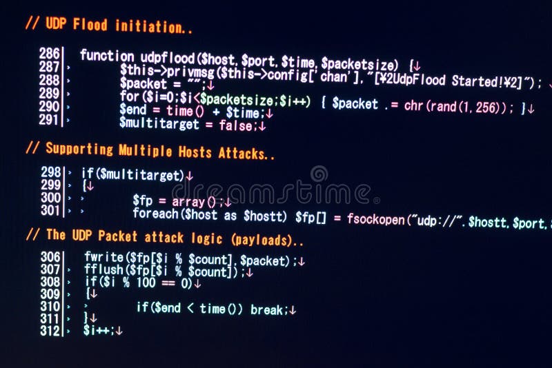 DDOS cyber attack concept.