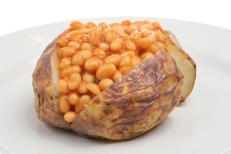 De Aardappel van het jasje met Gebakken Bonen