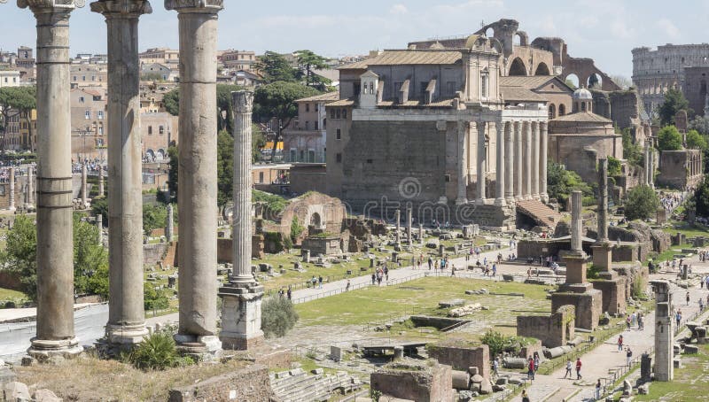 21 de abril de 2018, fórum Romanum, Fori romani, local antigo do antiq fotos de stock 21 de abril de 2018, fórum Romanum, Fori romani, local antigo do antiq fotos de stock