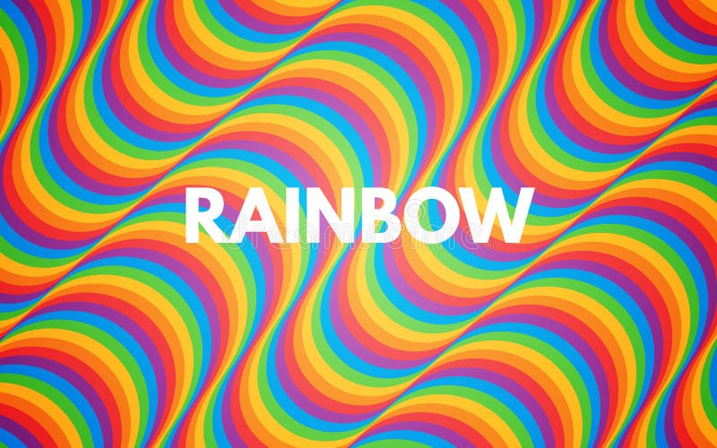 De abstracte achtergrond van de regenboog Kleurrijke textuur met heldere golven Gekleurde gebogen lijnen In achtergrond voor bann stock illustratie De abstracte achtergrond van de regenboog Kleurrijke textuur met heldere golven Gekleurde gebogen lijnen In achtergrond voor bann stock illustratie