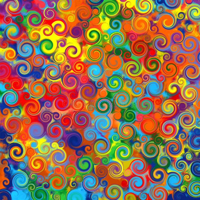 De abstracte cirkels van de kunstregenboog wervelen de kleurrijke achtergrond van de patroonmuziek grunge De abstracte cirkels van de kunstregenboog wervelen de kleurrijke achtergrond van de patroonmuziek grunge