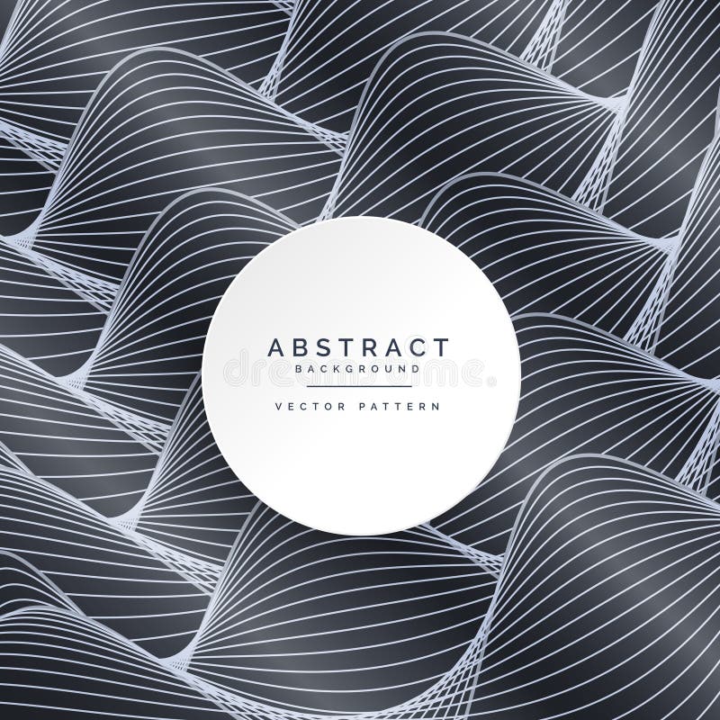 De abstracte donkere achtergrond van lijngolven vector illustratie