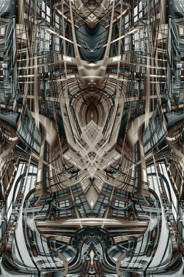De abstracte futuristische bouw vector illustratie De abstracte futuristische bouw vector illustratie