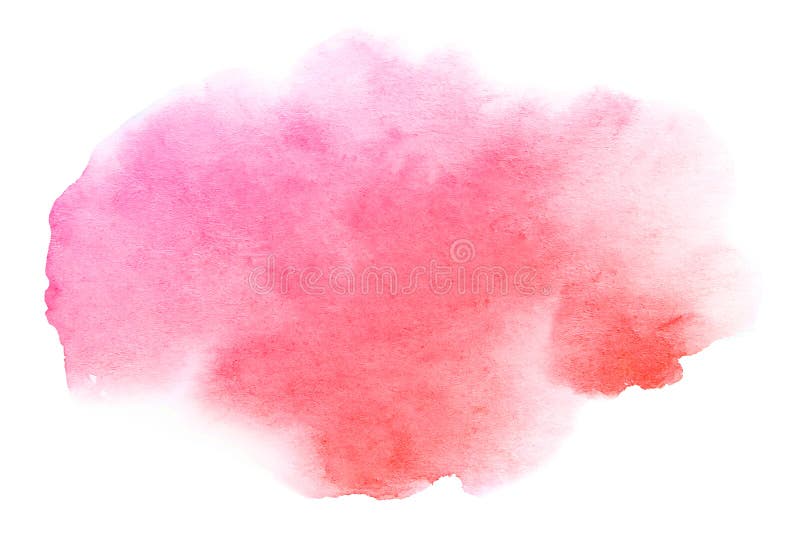 De abstracte hand getrokken slag van de waterverf roze borstel