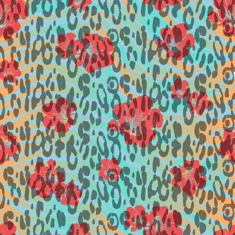 De abstracte hand schilderde dierlijke achtergrond Dierlijke huid met rood FL stock illustratie De abstracte hand schilderde dierlijke achtergrond Dierlijke huid met rood FL stock illustratie