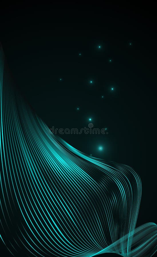 Abstract bright wavy lines on a dark blue background. Futuristic technology illustration design. Wave line pattern. Abstract modern futuristic background for application. Flow movement waveform. Vector. Abstract bright wavy lines on a dark blue background. Futuristic technology illustration design. Wave line pattern. Abstract modern futuristic background for application. Flow movement waveform. Vector