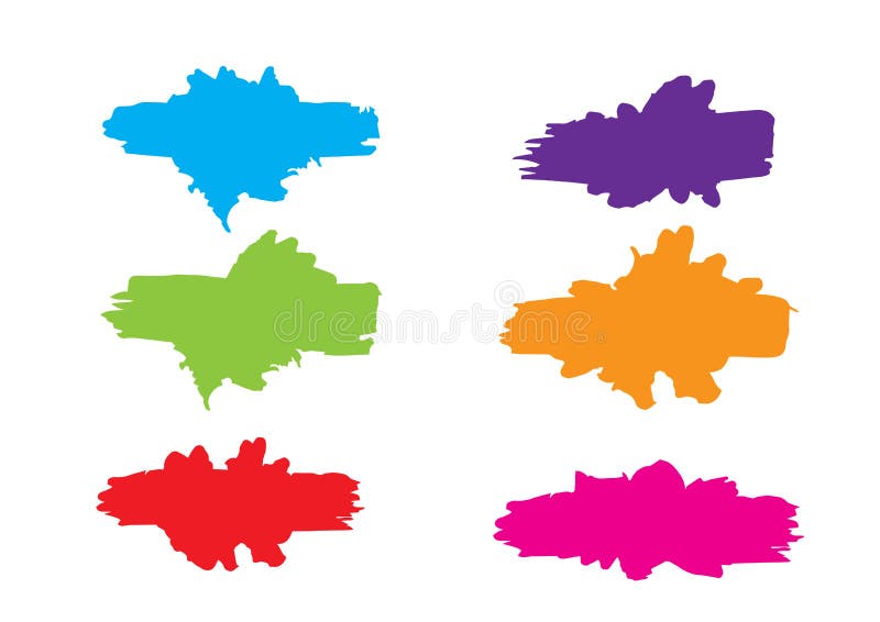 De abstracte kleurenverf ploetert Geplaatste verfplonsen Vectorillustra vector illustratie De abstracte kleurenverf ploetert Geplaatste verfplonsen Vectorillustra vector illustratie