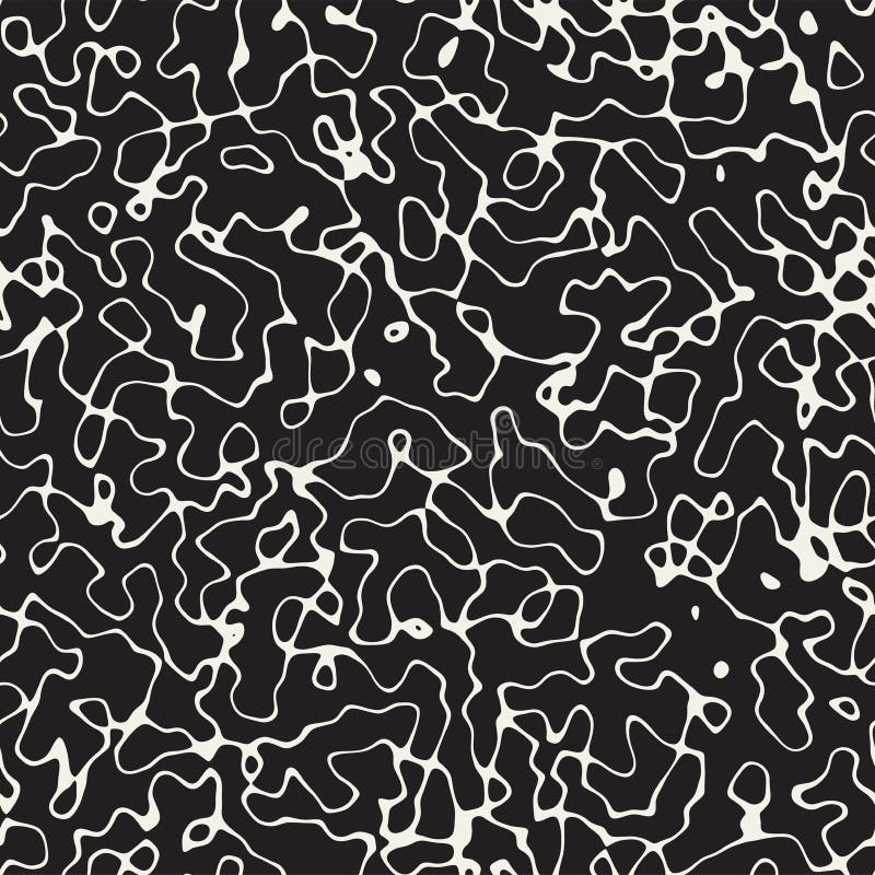 Ruistextuur Grunge Abstract. Vector Naadloos Zwart-Wit Patroon royalty-vrije illustratie