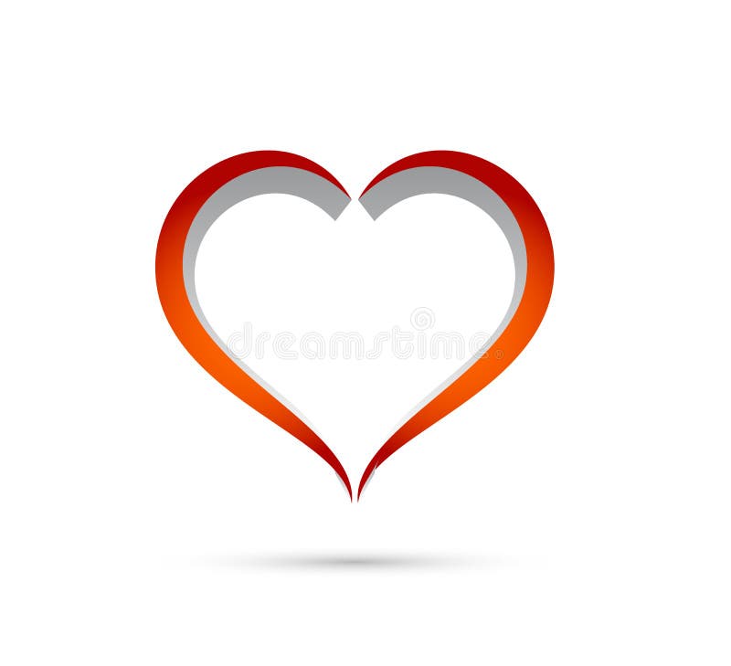 De abstracte van de het overzichtszorg van de hartvorm Vectorillustratie Rood hartpictogram in vlakke stijl royalty-vrije illustratie De abstracte van de het overzichtszorg van de hartvorm Vectorillustratie Rood hartpictogram in vlakke stijl royalty-vrije illustratie