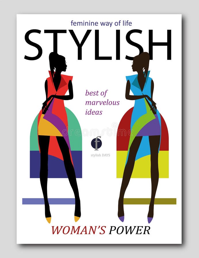 Abstract women silhouette in african style. Fashion magazine cover design. Vector illustration. Abstract women silhouette in african style. Fashion magazine cover design. Vector illustration