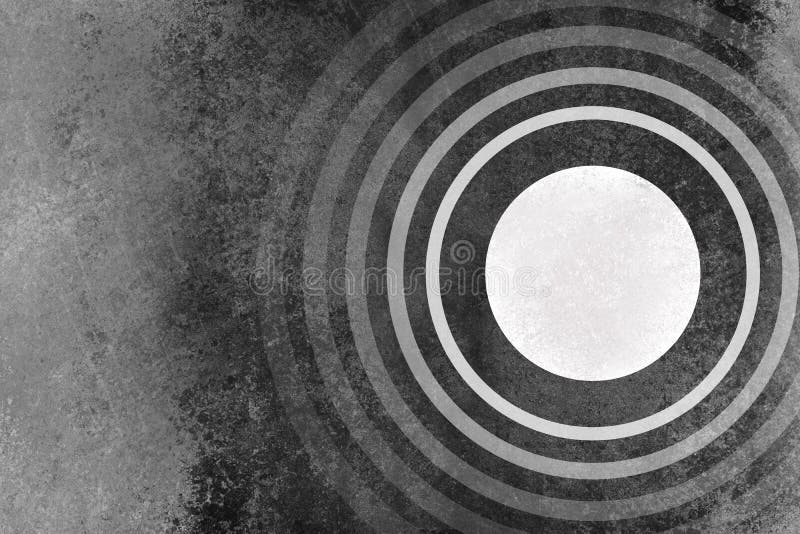 De abstracte zwart-witte achtergrond met cirkels belt patroon en grunge textuur stock illustratie De abstracte zwart-witte achtergrond met cirkels belt patroon en grunge textuur stock illustratie