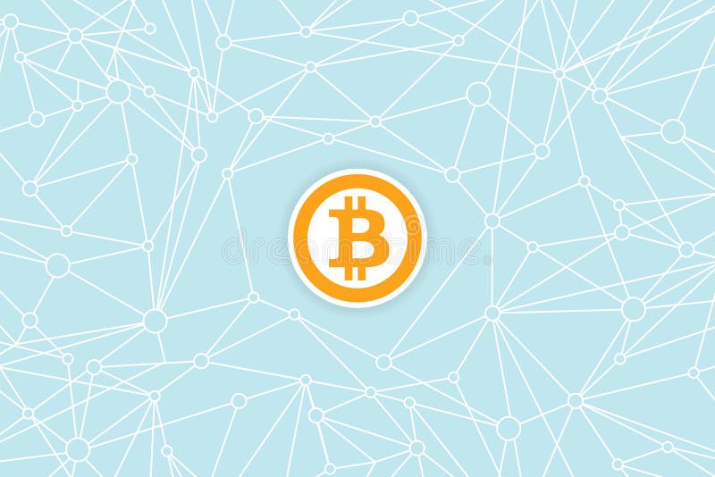 De Achtergrond van Bitcoinblockchain Cryptocurrency vector illustratie