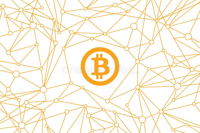 Bitcoin blockchain achtergrond. Cryptovaluta royalty-vrije illustratie