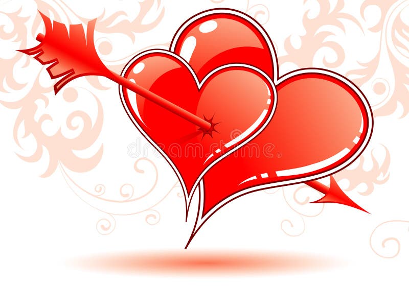 Valentijnsdag achtergrond royalty-vrije illustratie