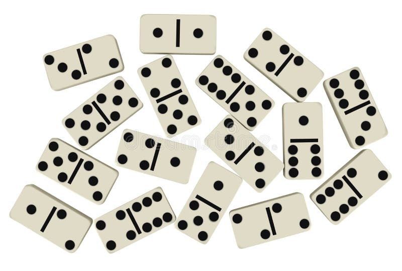 Domino pieces isolated on white background. Clipping Path included. Domino pieces isolated on white background. Clipping Path included.