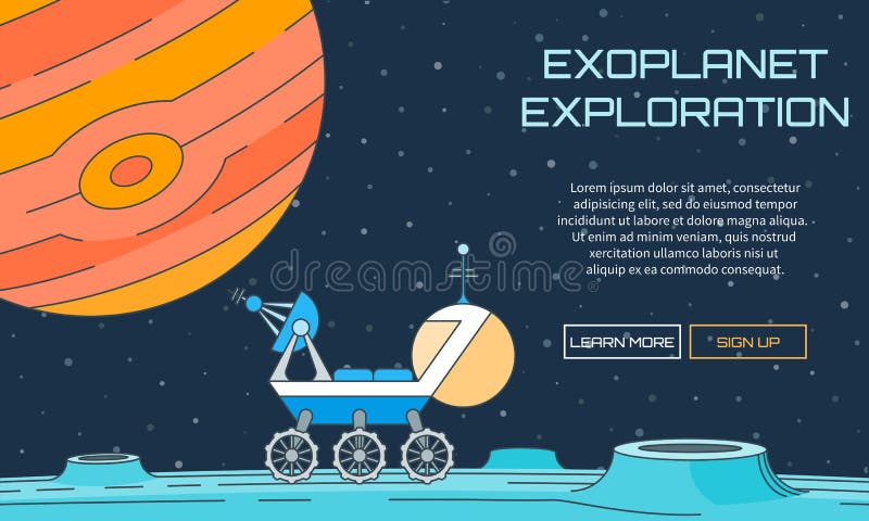 De achtergrond van de Exoplanetexploratie stock illustratie De achtergrond van de Exoplanetexploratie stock illustratie