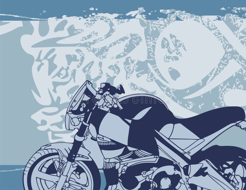 De Achtergrond van de motorfiets stock illustratie De Achtergrond van de motorfiets stock illustratie