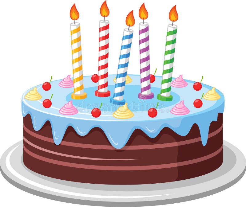 De achtergrond van de verjaardagscake stock illustratie De achtergrond van de verjaardagscake stock illustratie