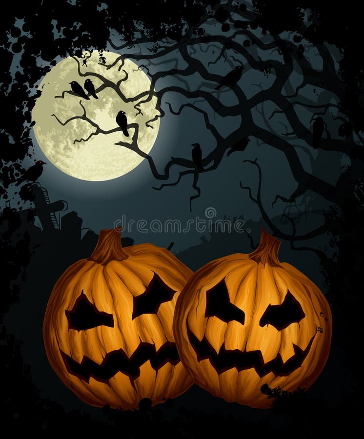 De achtergrond van Halloween vector illustratie De achtergrond van Halloween vector illustratie
