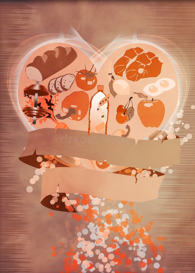 De achtergrond van het gewichtsverlies vector illustratie De achtergrond van het gewichtsverlies vector illustratie
