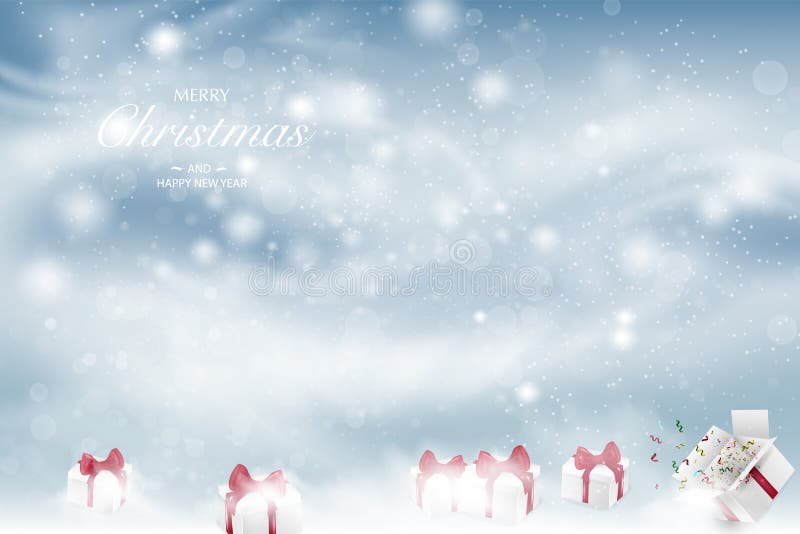De achtergrond van het de winterlandschap met dalende sneeuw, net bossilhouet stock illustratie De achtergrond van het de winterlandschap met dalende sneeuw, net bossilhouet stock illustratie