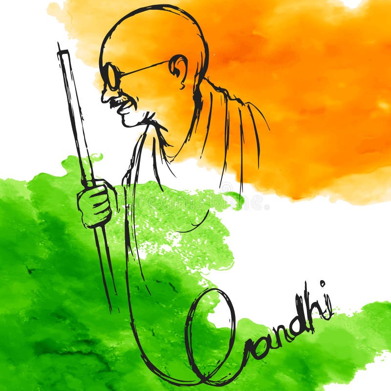 De achtergrond van India voor Gandhi Jayanti royalty-vrije illustratie De achtergrond van India voor Gandhi Jayanti royalty-vrije illustratie