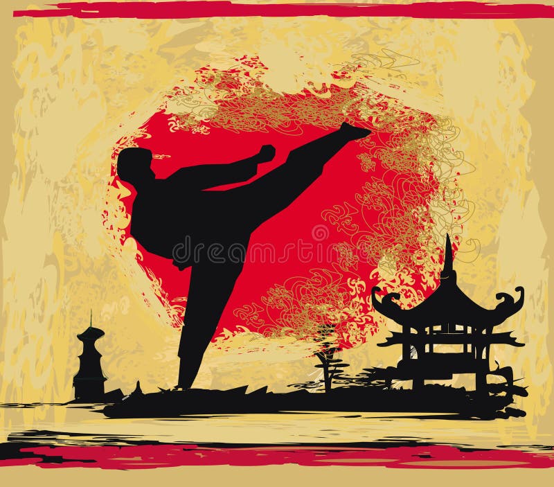 Karate Grunge background, illustration. Karate Grunge background, illustration