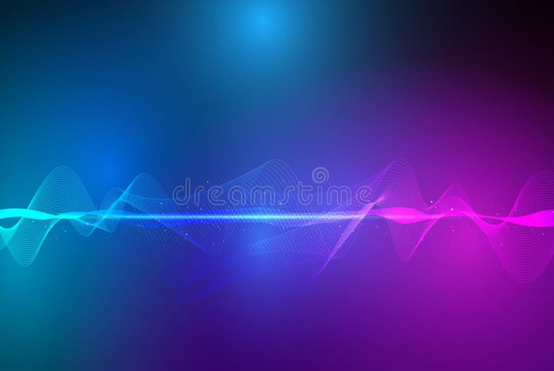 Abstracte geluidsgolfachtergrond vector illustratie