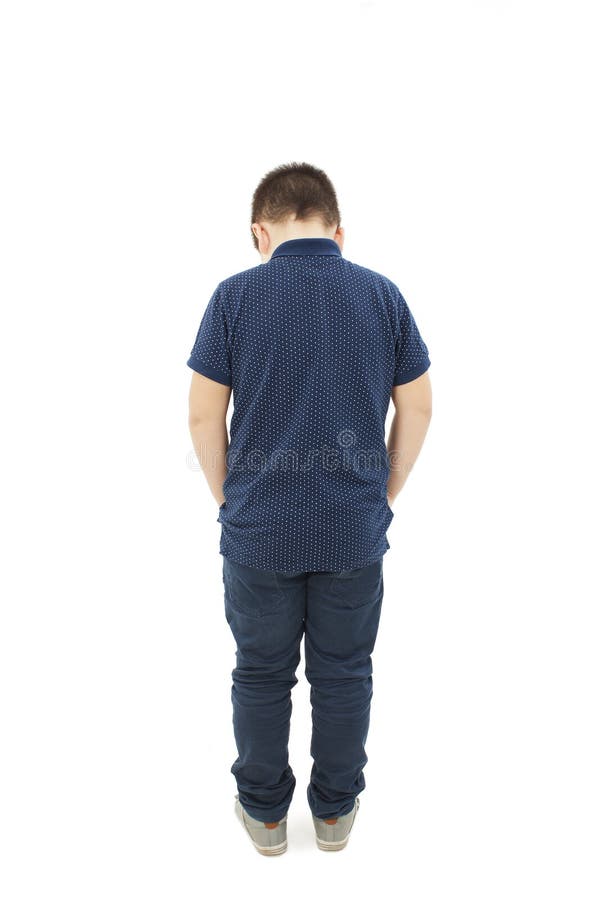 De achtermening die van modern weinig jongen, bevinden zich met dient zakken in stock foto's De achtermening die van modern weinig jongen, bevinden zich met dient zakken in stock foto's