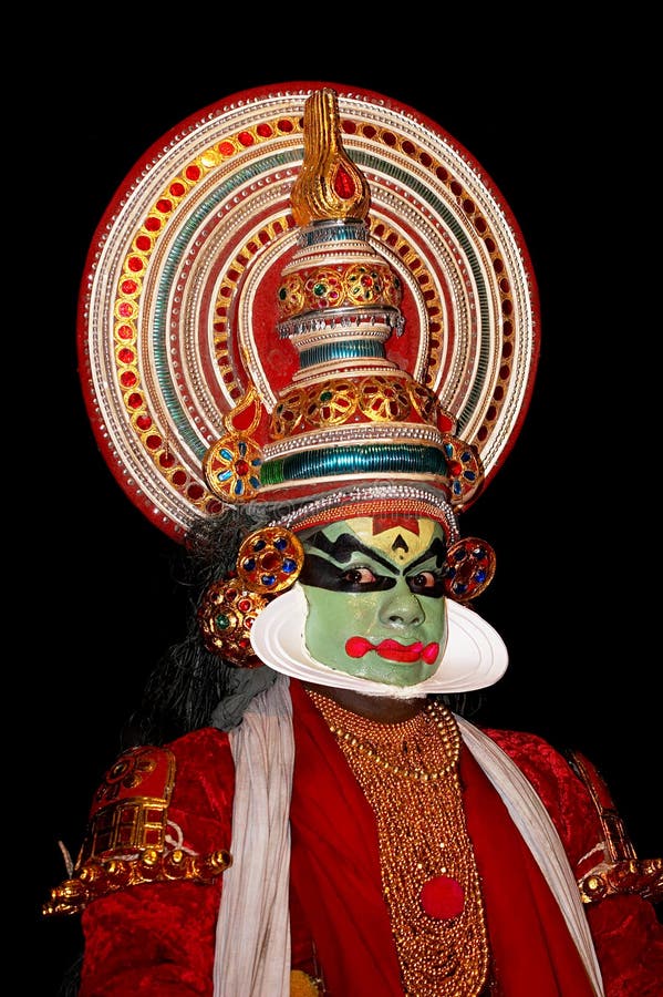 De acteur van de tradionaldans van Kathakali