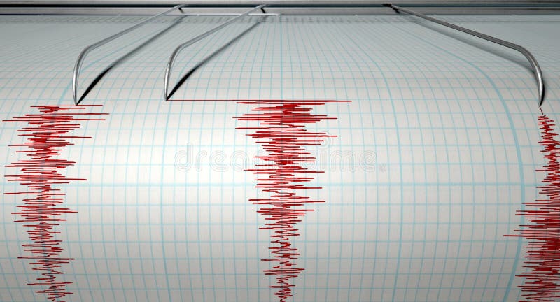 De Activiteit van de seismograafaardbeving