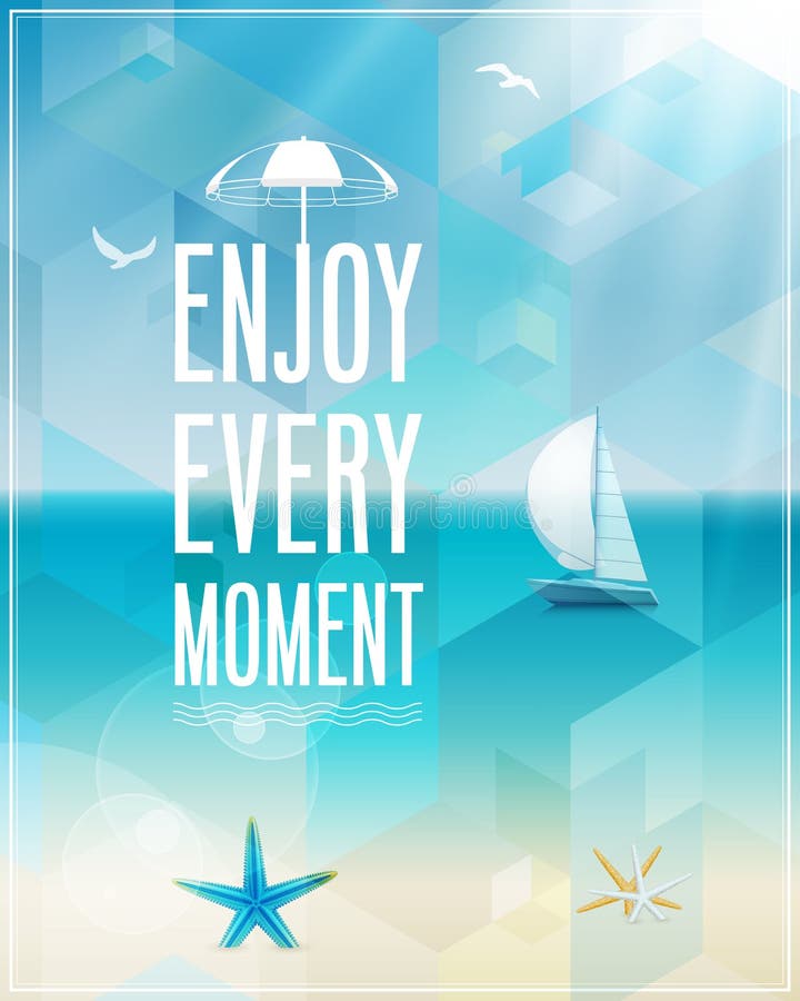 De affiche van de kustmening. vector illustratie De affiche van de kustmening. vector illustratie