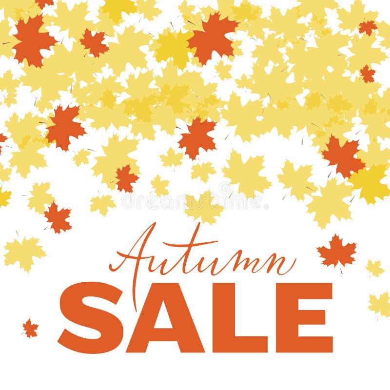 De affiche van de de herfstverkoop, banner die, embleem, voor seizoengebonden promo, korting, speciale aanbieding drukken De hand vector illustratie De affiche van de de herfstverkoop, banner die, embleem, voor seizoengebonden promo, korting, speciale aanbieding drukken De hand vector illustratie