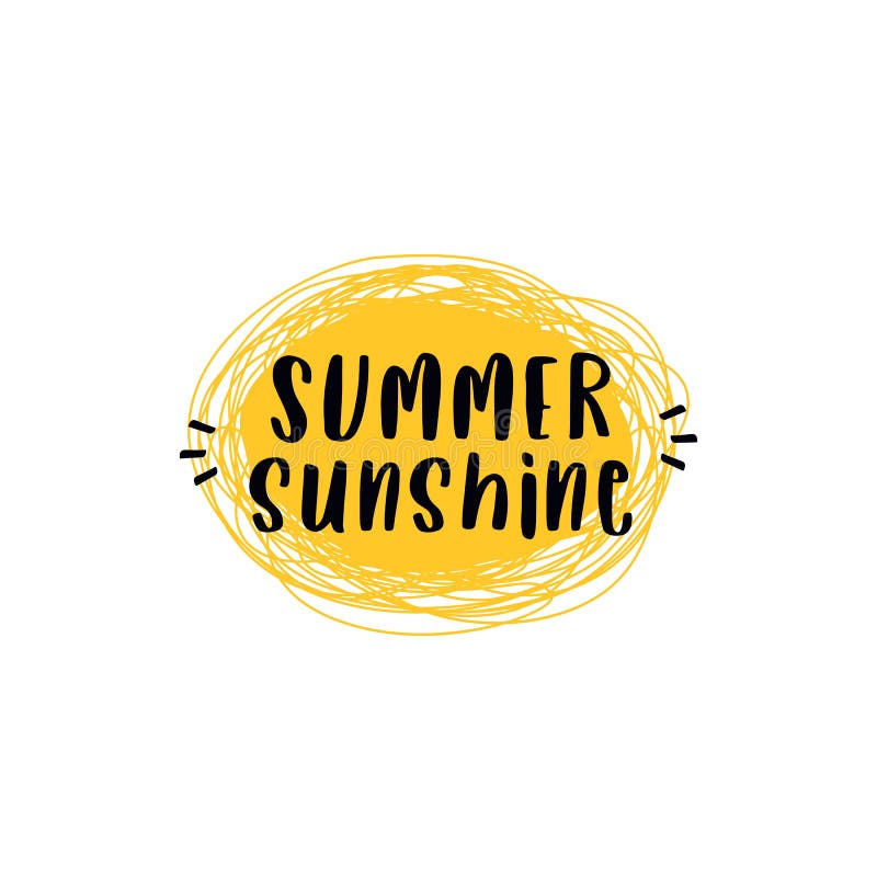 De affiche van de het citaattekst van de de zomerzonneschijn met de zon van de krabbelkunst eenvoudige vectorillustratie als acht royalty-vrije illustratie De affiche van de het citaattekst van de de zomerzonneschijn met de zon van de krabbelkunst eenvoudige vectorillustratie als acht royalty-vrije illustratie
