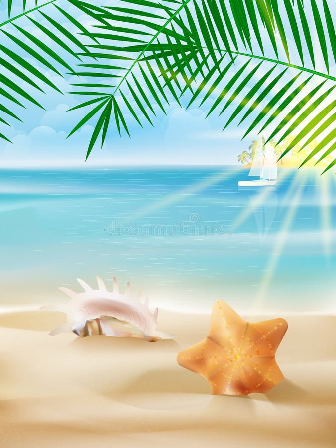 De affichemalplaatje van de de zomervakantie. vector illustratie De affichemalplaatje van de de zomervakantie. vector illustratie