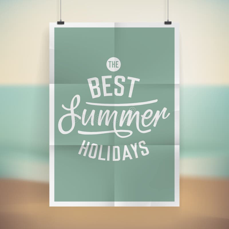 De afficheontwerp van de de zomervakantie vector illustratie De afficheontwerp van de de zomervakantie vector illustratie