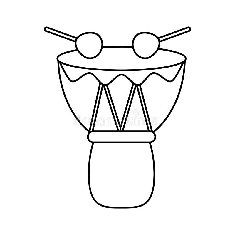 De Afrikaanse dunne lijn van de trommel djembe percussie royalty-vrije illustratie De Afrikaanse dunne lijn van de trommel djembe percussie royalty-vrije illustratie