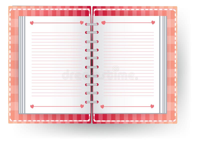 De agenda van de liefde met lijn royalty-vrije illustratie De agenda van de liefde met lijn royalty-vrije illustratie