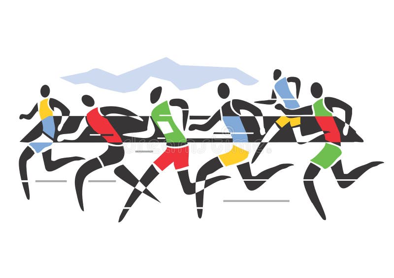 De agenten van de marathon royalty-vrije illustratie De agenten van de marathon royalty-vrije illustratie